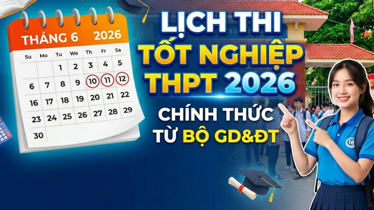Lịch thi tốt nghiệp THPT 2026 chính thức từ Bộ GD - ĐT